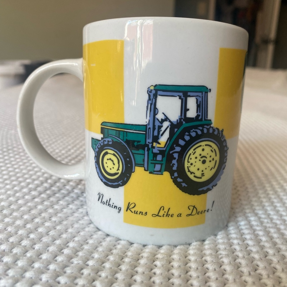 John Deere Green and Yellow Tractor Mug